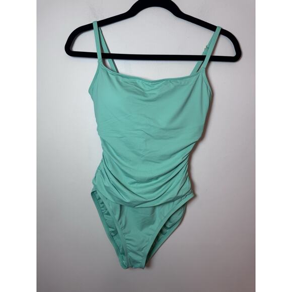 La Blanca Island Goddess One-Piece Swimsuit Calypso Blue Sz 8 NEW $84 MSRP - Picture 3 of 16